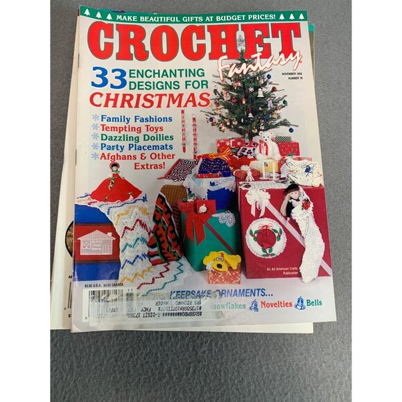 Vintage Crochet Fantasy Magazine Lot - 6 Issues - Patterns & Projects From The ' - Picture 4 of 7